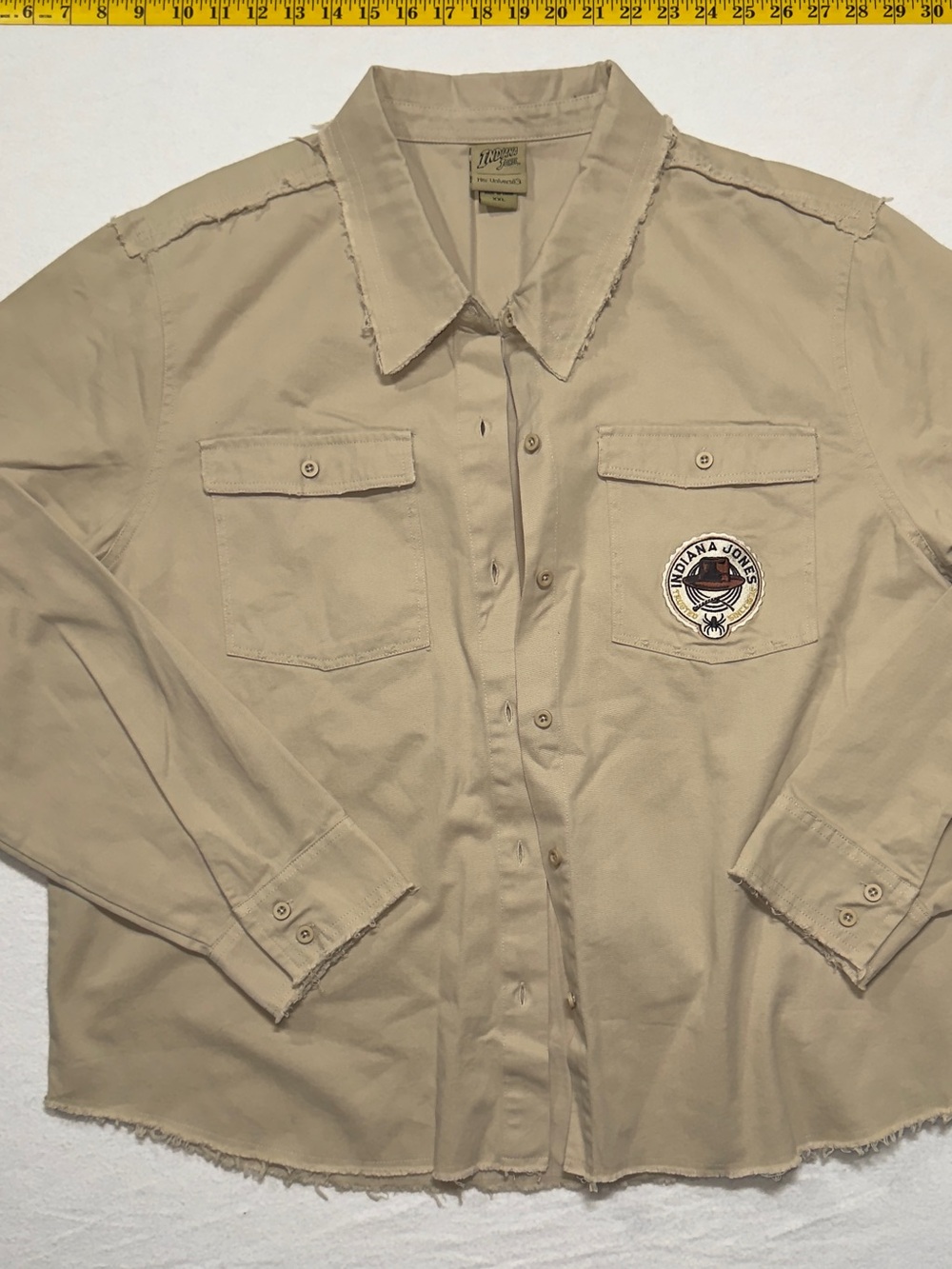 Indiana Jones Disney Beige Utility Shirt Jacket